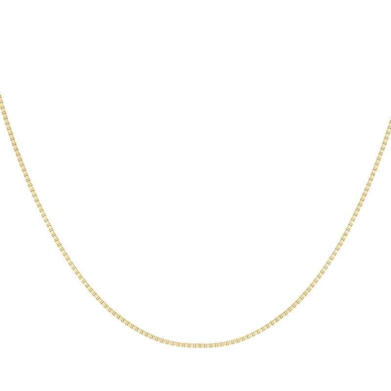 18ct Yellow Gold Venetian Box Chain — 0.8mm detail image