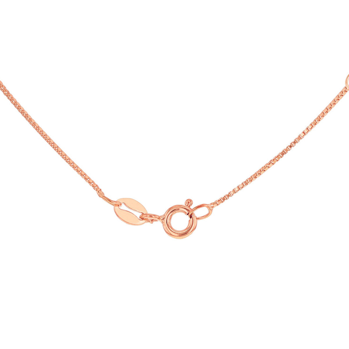 18ct Rose Gold Venetian Box Adjustable Necklace — 0.7mm detail image