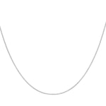 18ct White Gold Venetian Box Adjustable Necklace — 0.7mm detail image