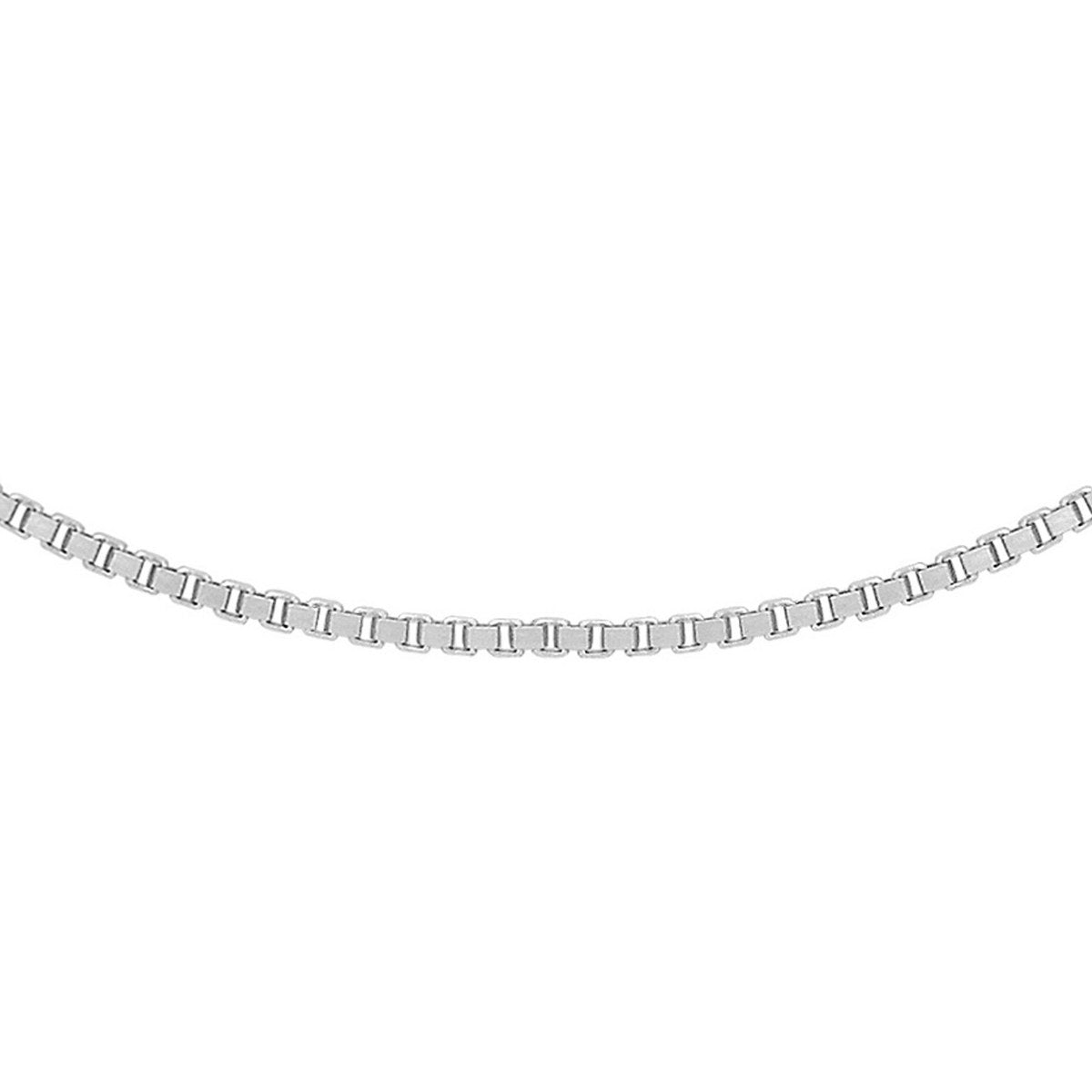 18ct White Gold Venetian Box Adjustable Necklace — 0.7mm main image