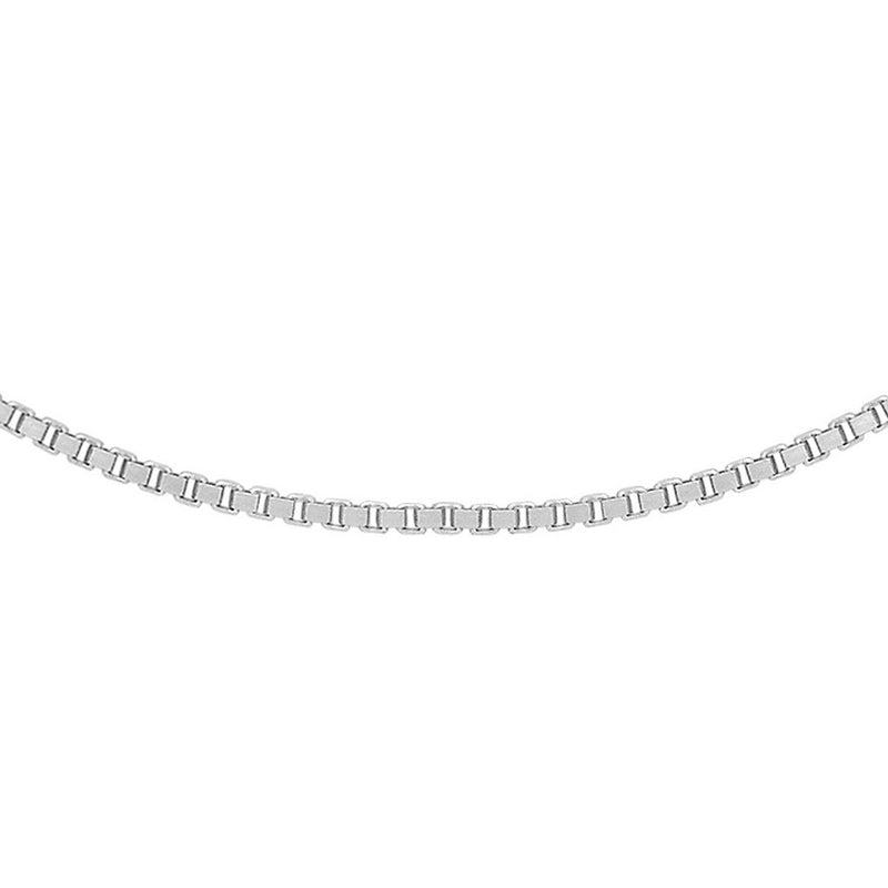 18ct White Gold Venetian Box Adjustable Necklace — 0.7mm main image
