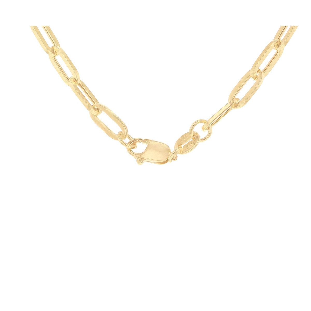 18ct Yellow Gold Paper Necklace — 3.5mm detail image
