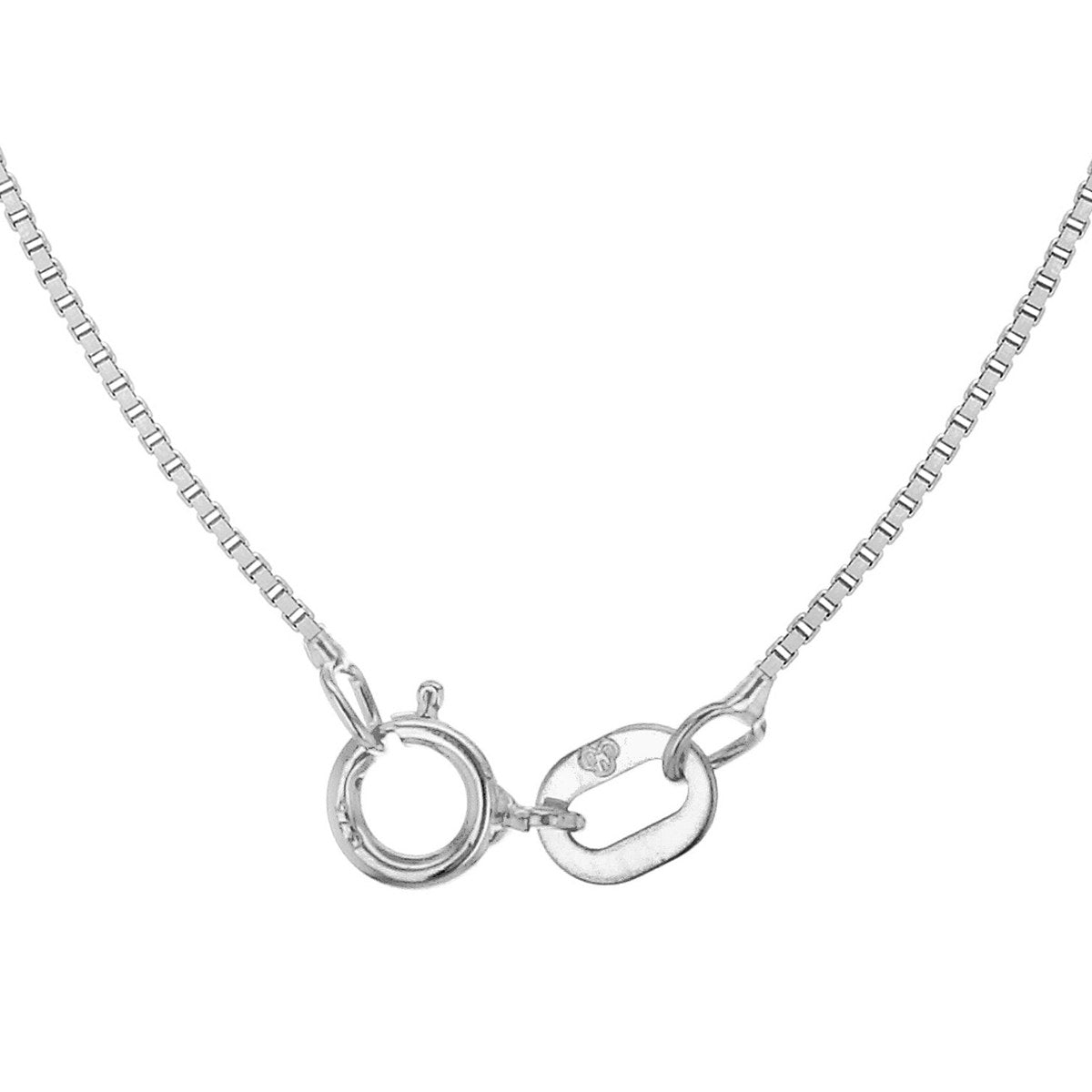 18ct White Gold Venetian Box Chain — 0.8mm detail image