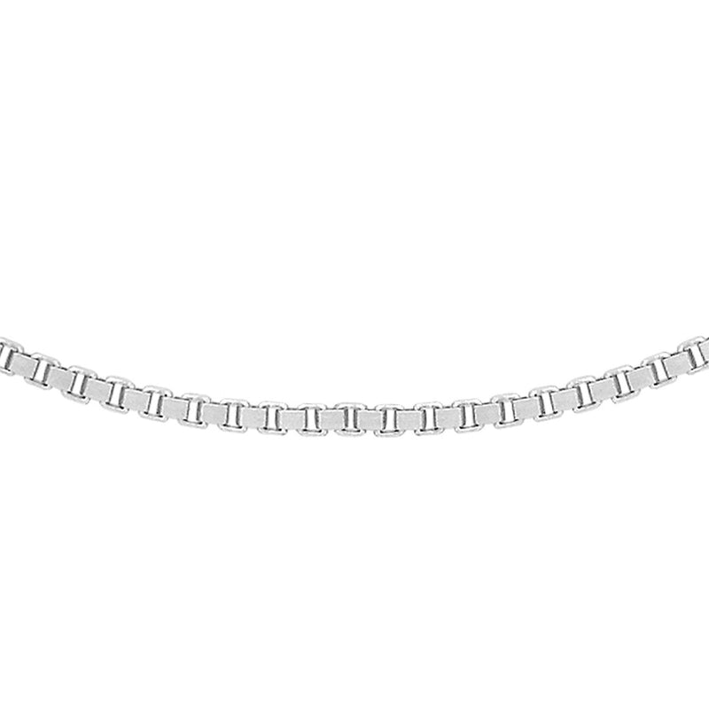 18ct White Gold Venetian Box Necklace — 1.1mm main image