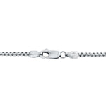 18ct White Gold 8-Sided Box Chain detail image