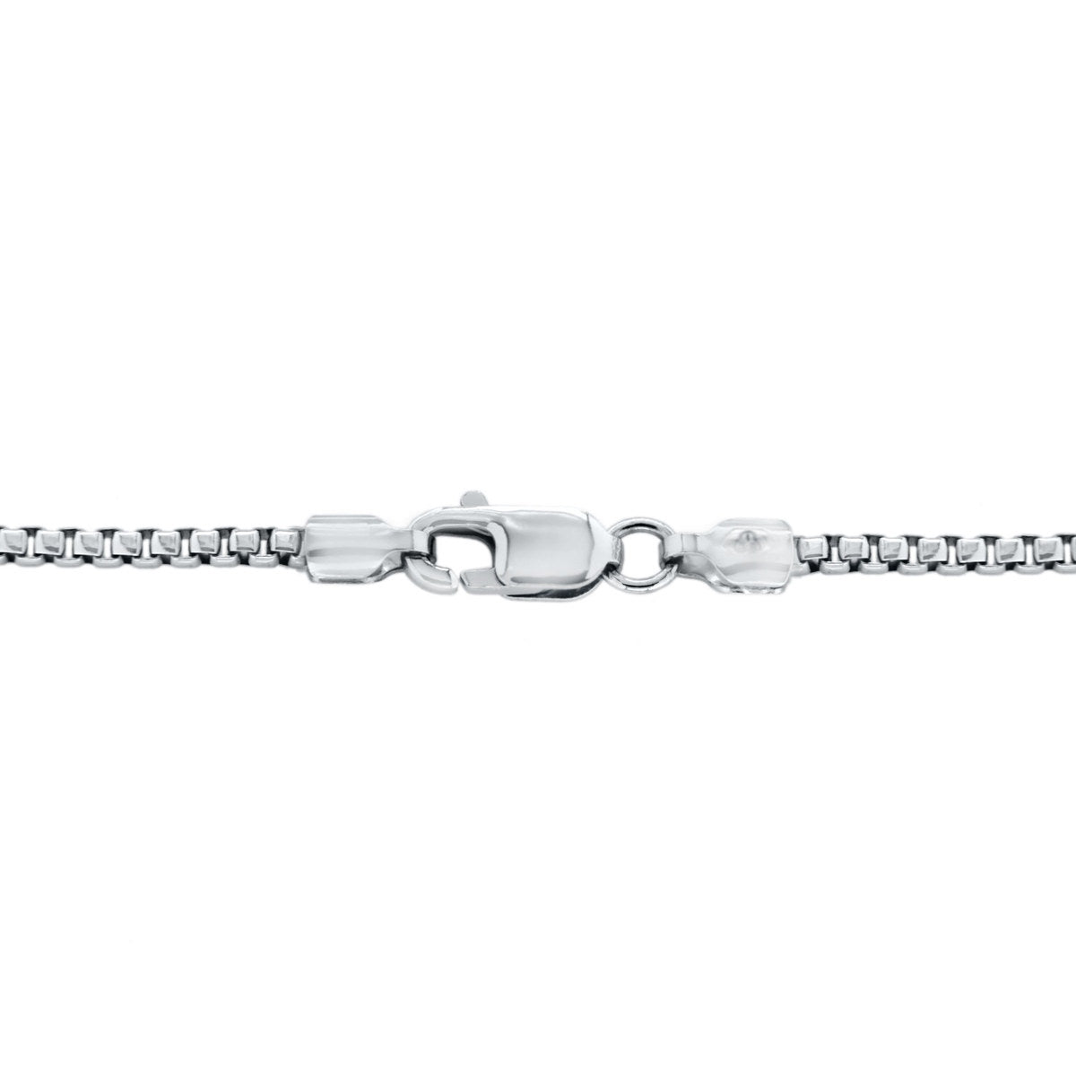 18ct White Gold 8-Sided Box Chain detail image