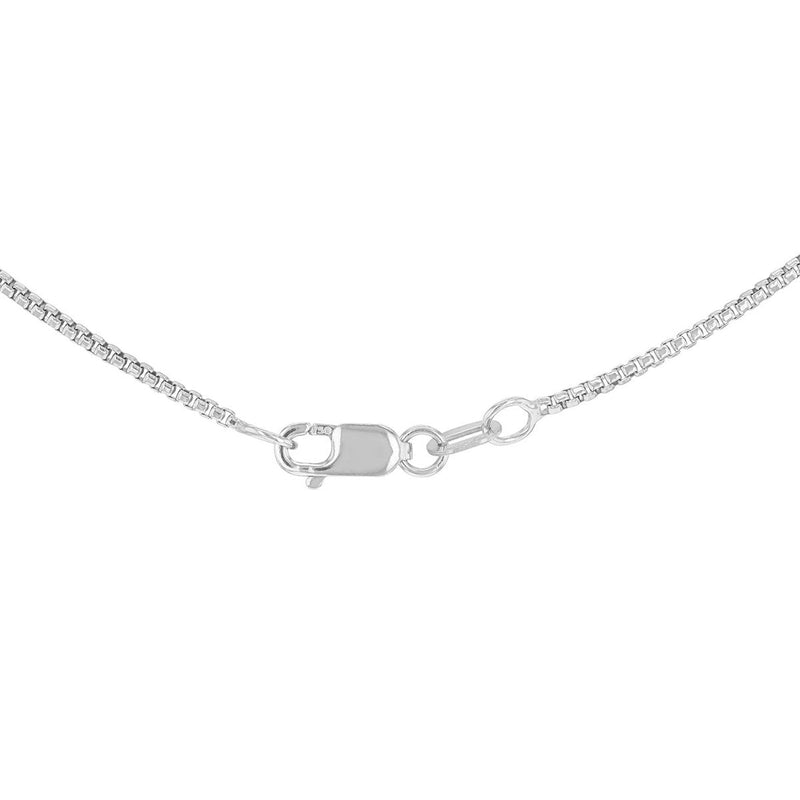 18ct White Gold Box Chain — 1.2mm detail image