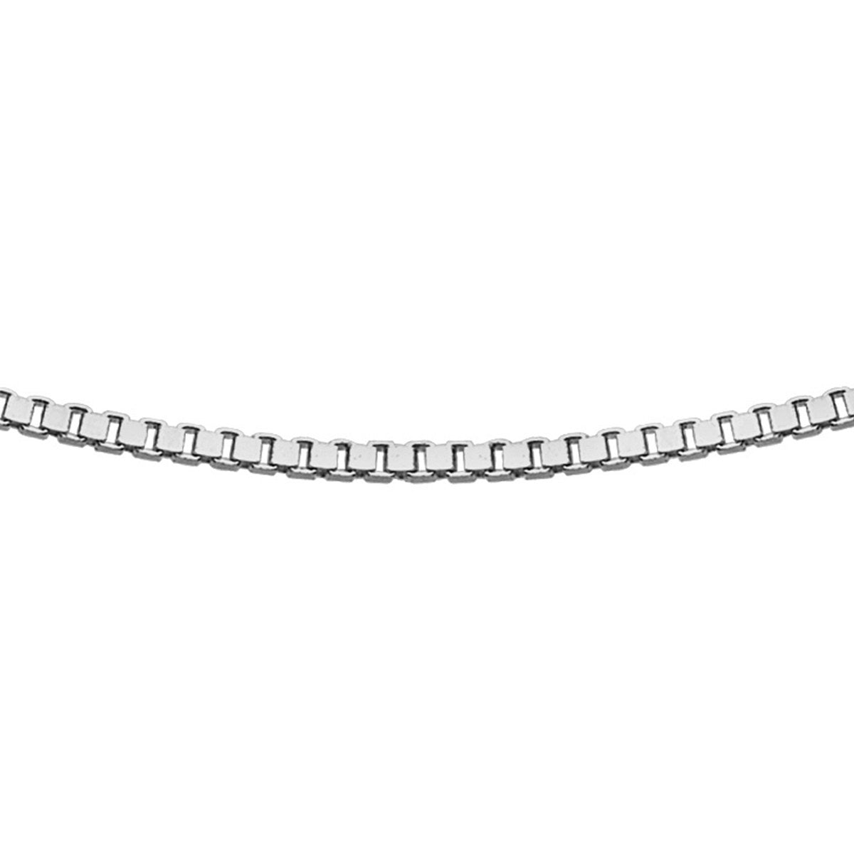 18ct White Gold Box Chain — 1.2mm main image