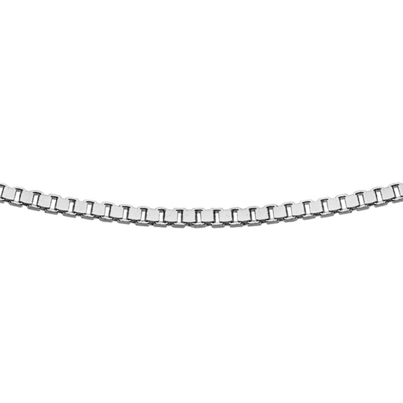 18ct White Gold Box Chain — 1.2mm main image