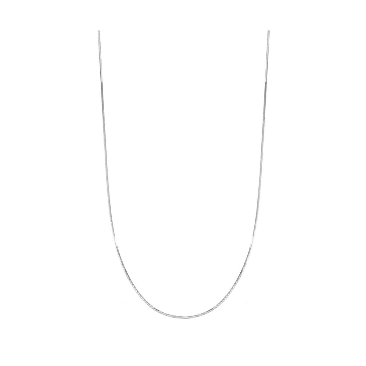 18ct White Gold Octagonal Snake Necklace detail image
