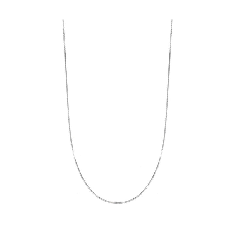 18ct White Gold Octagonal Snake Necklace detail image