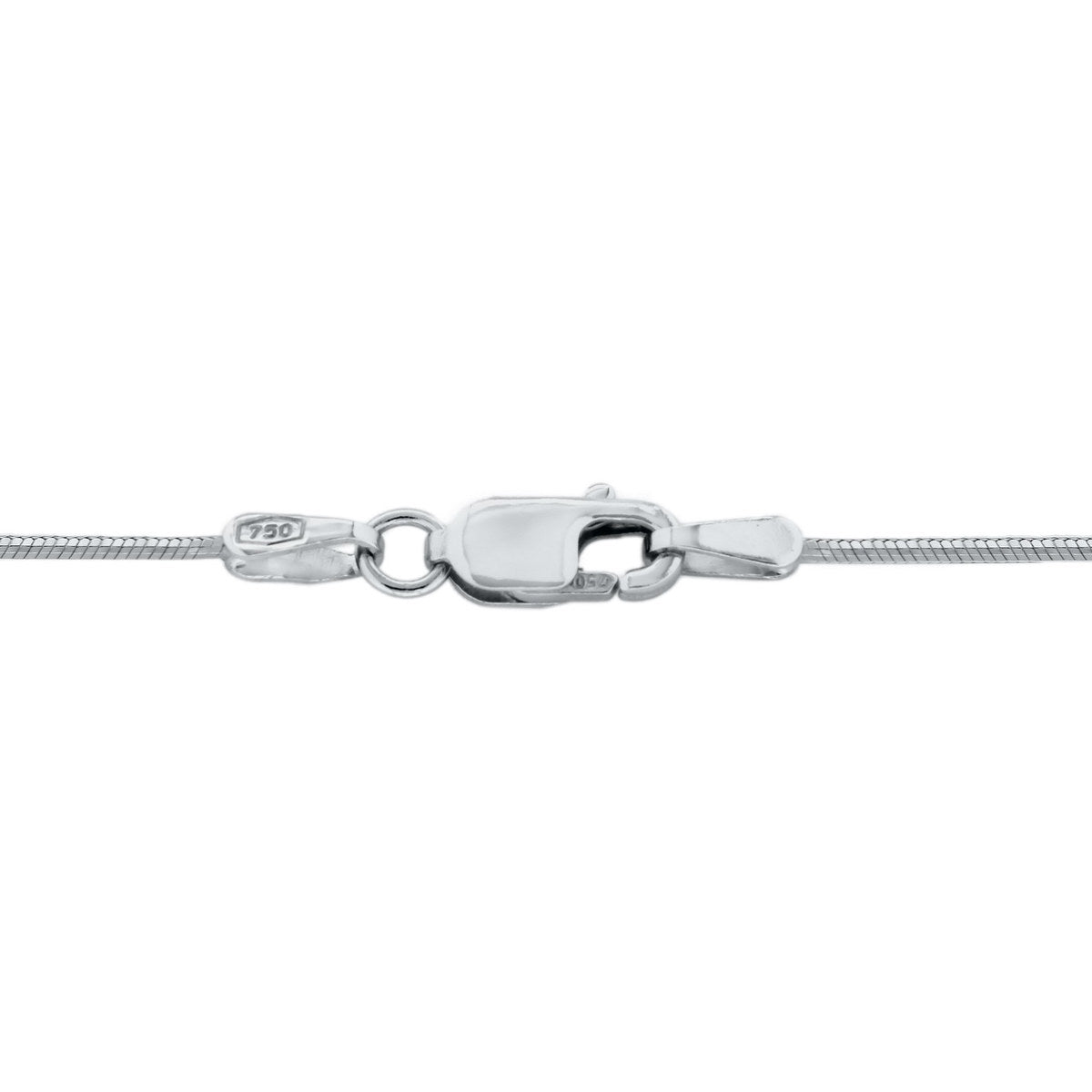 18ct White Gold Octagonal Snake Necklace detail image