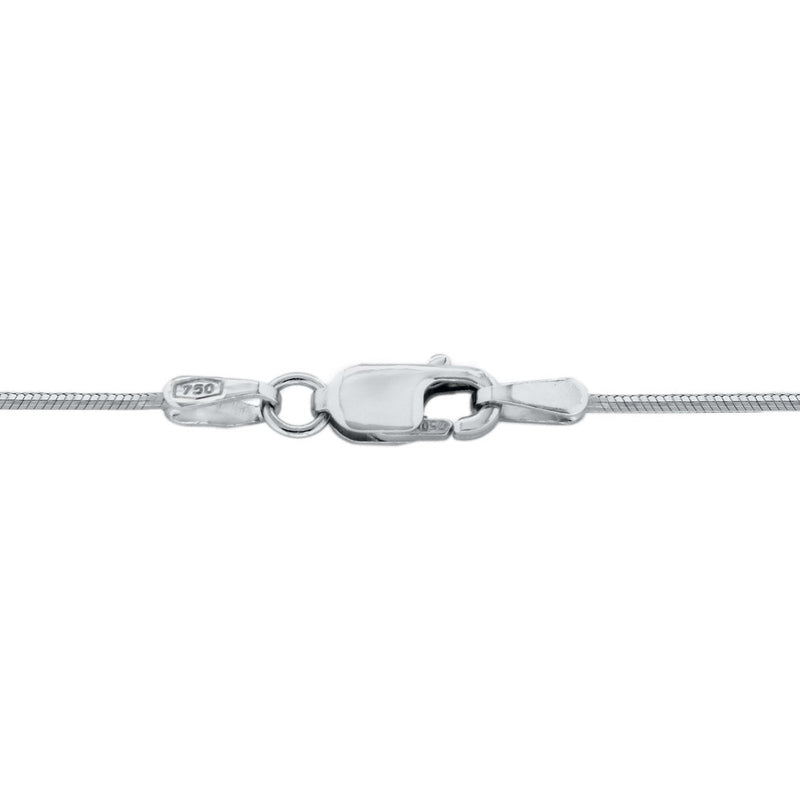 18ct White Gold Octagonal Snake Necklace detail image