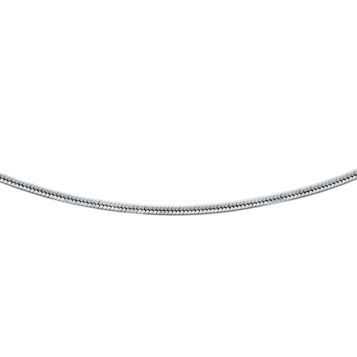 18ct White Gold Octagonal Snake Necklace main image