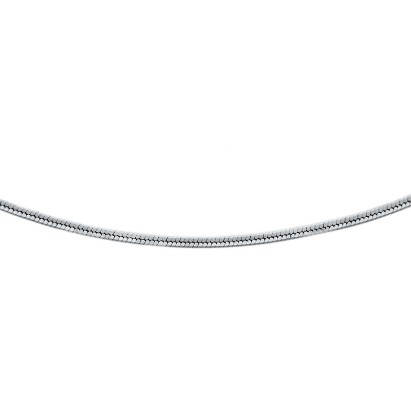 18ct White Gold Octagonal Snake Necklace main image