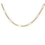 18ct Yellow Gold Hollow Figabelcher Chain Necklace — Chain 3.7mm detail image