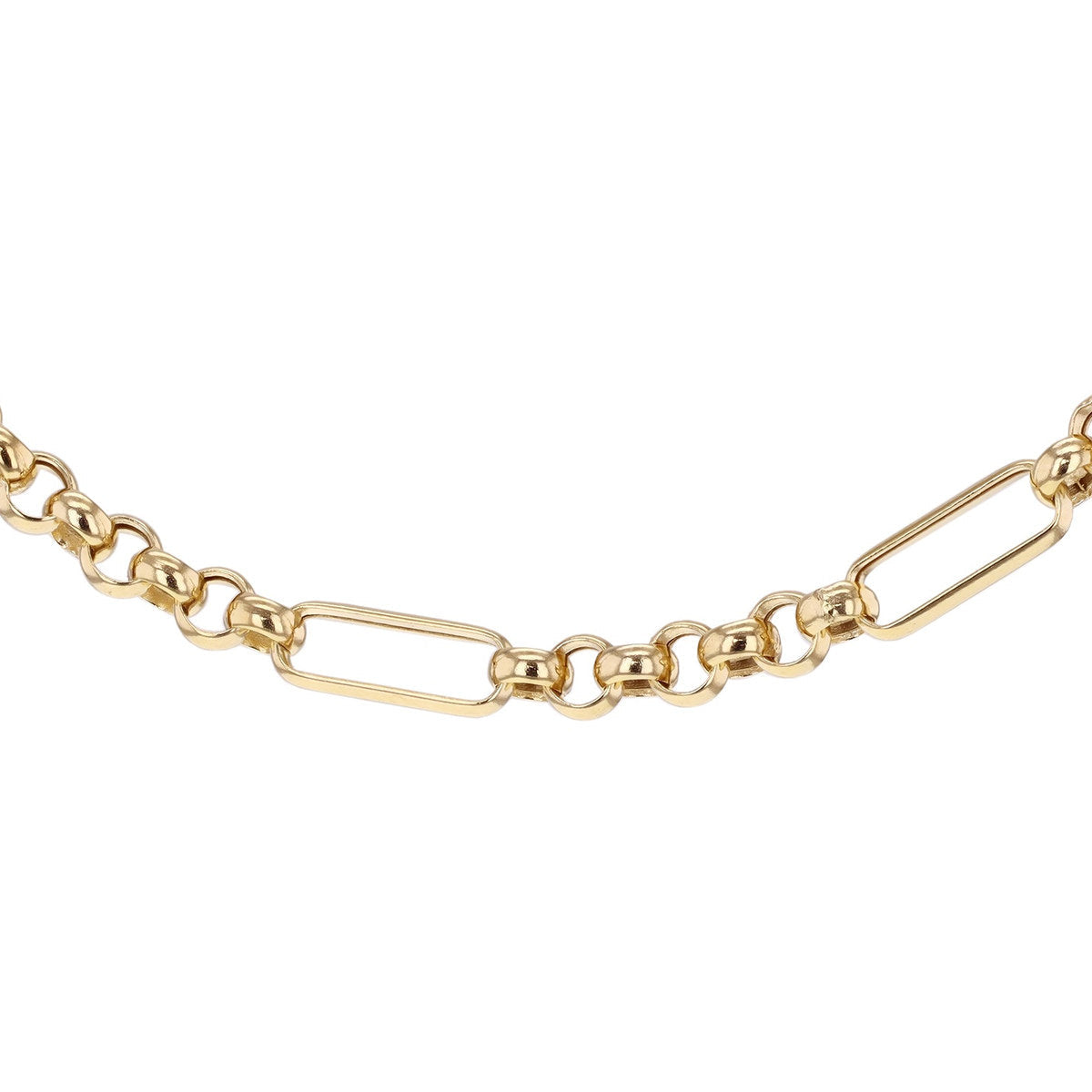 18ct Yellow Gold Hollow Figabelcher Chain Necklace — Chain 3.7mm main image