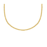 18ct Yellow Gold Spiga Adjustable Slider Necklace — 1mm detail image