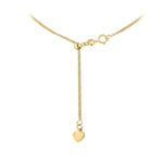 18ct Yellow Gold Spiga Adjustable Slider Necklace — 1mm detail image