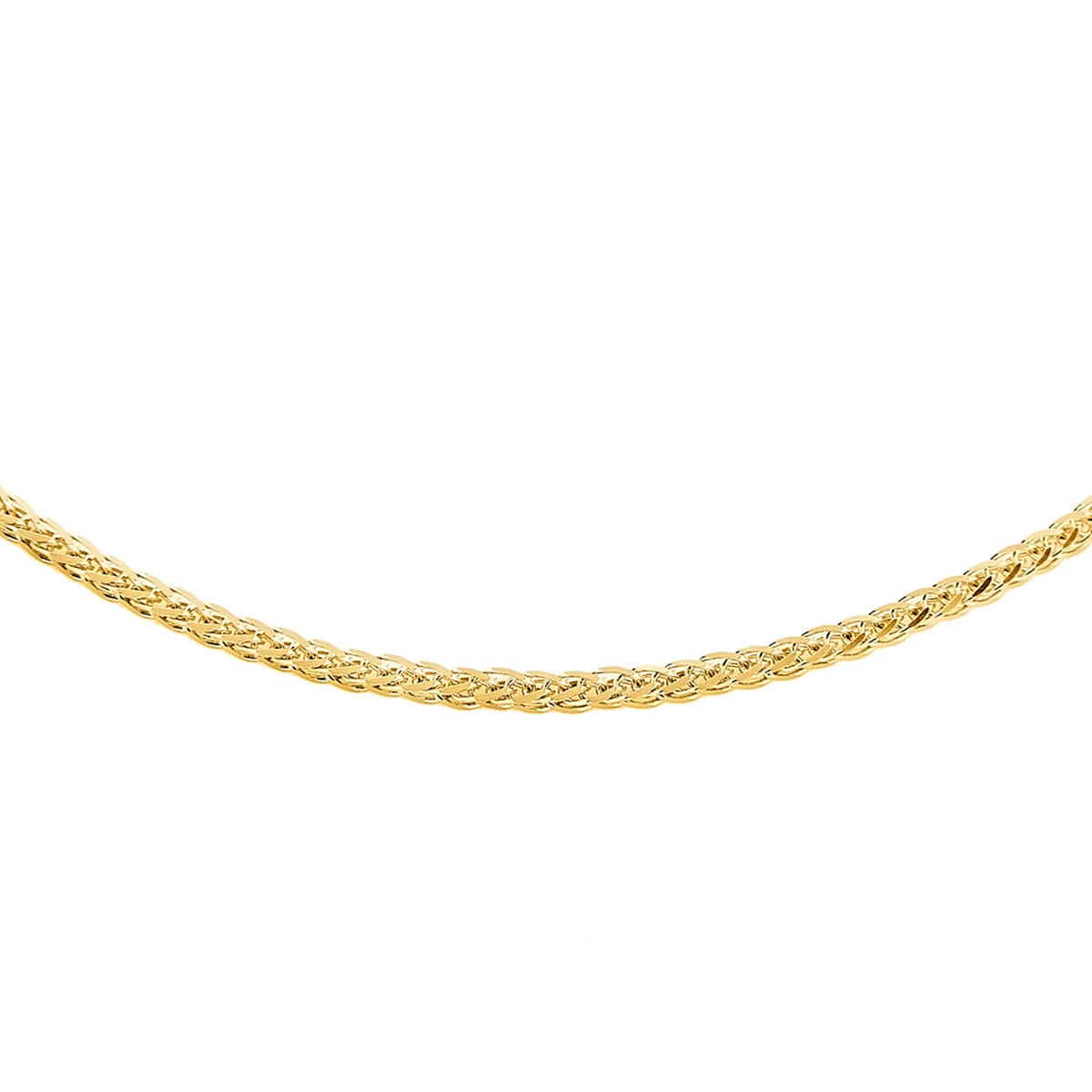 18ct Yellow Gold Spiga Adjustable Slider Necklace — 1mm main image