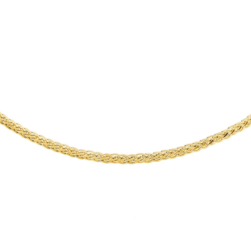 18ct Yellow Gold Spiga Adjustable Slider Necklace — 1mm main image