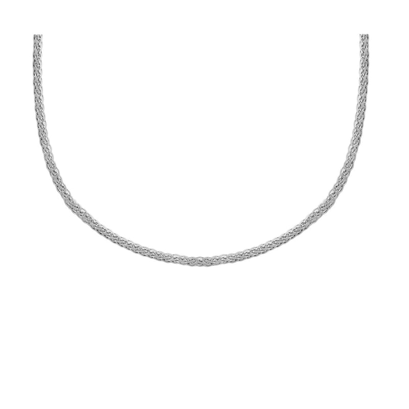 18ct White Gold Spiga Adjustable Slider Necklace — 1mm detail image