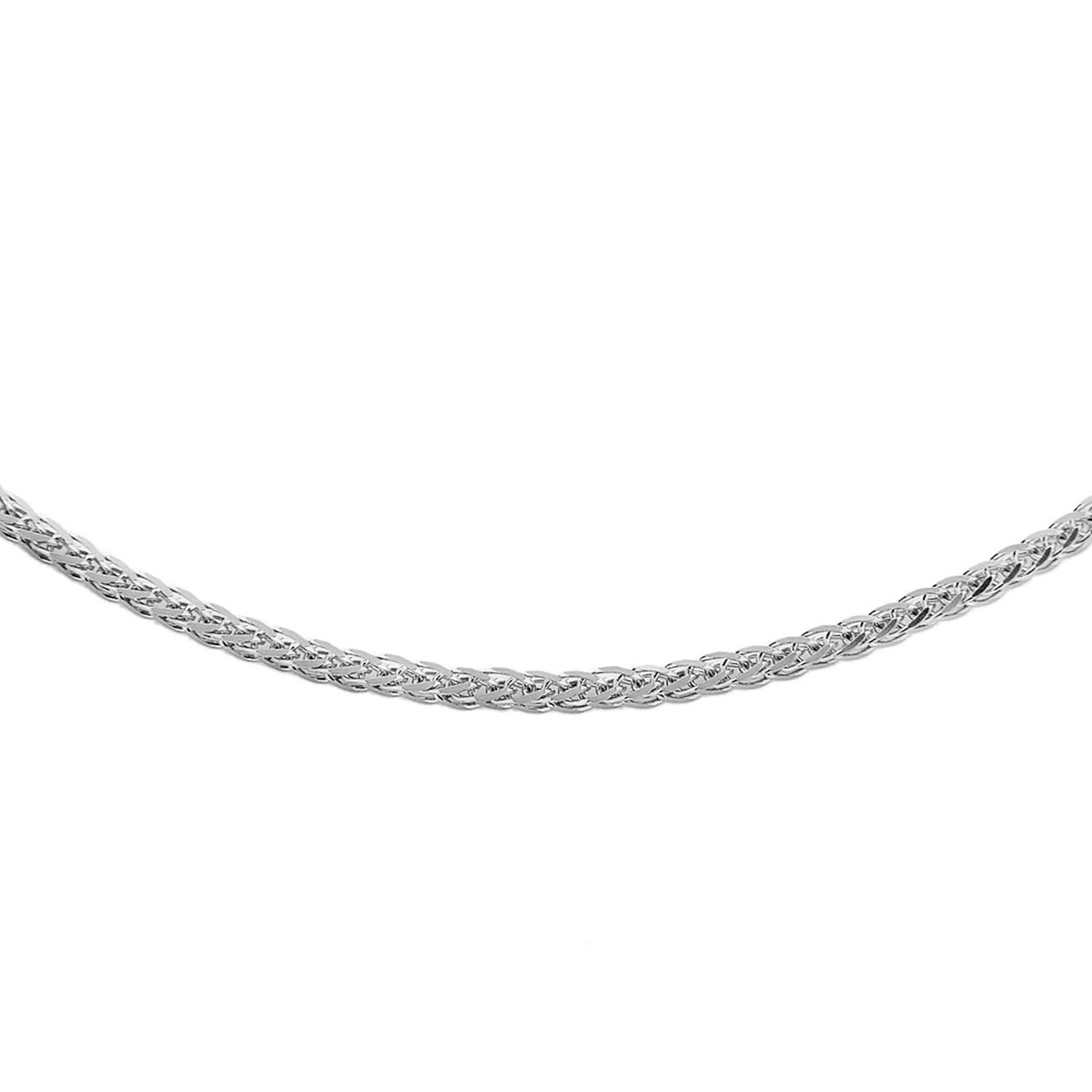18ct White Gold Spiga Adjustable Slider Necklace — 1mm main image