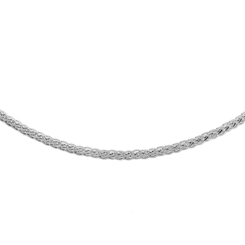 18ct White Gold Spiga Adjustable Slider Necklace — 1mm main image