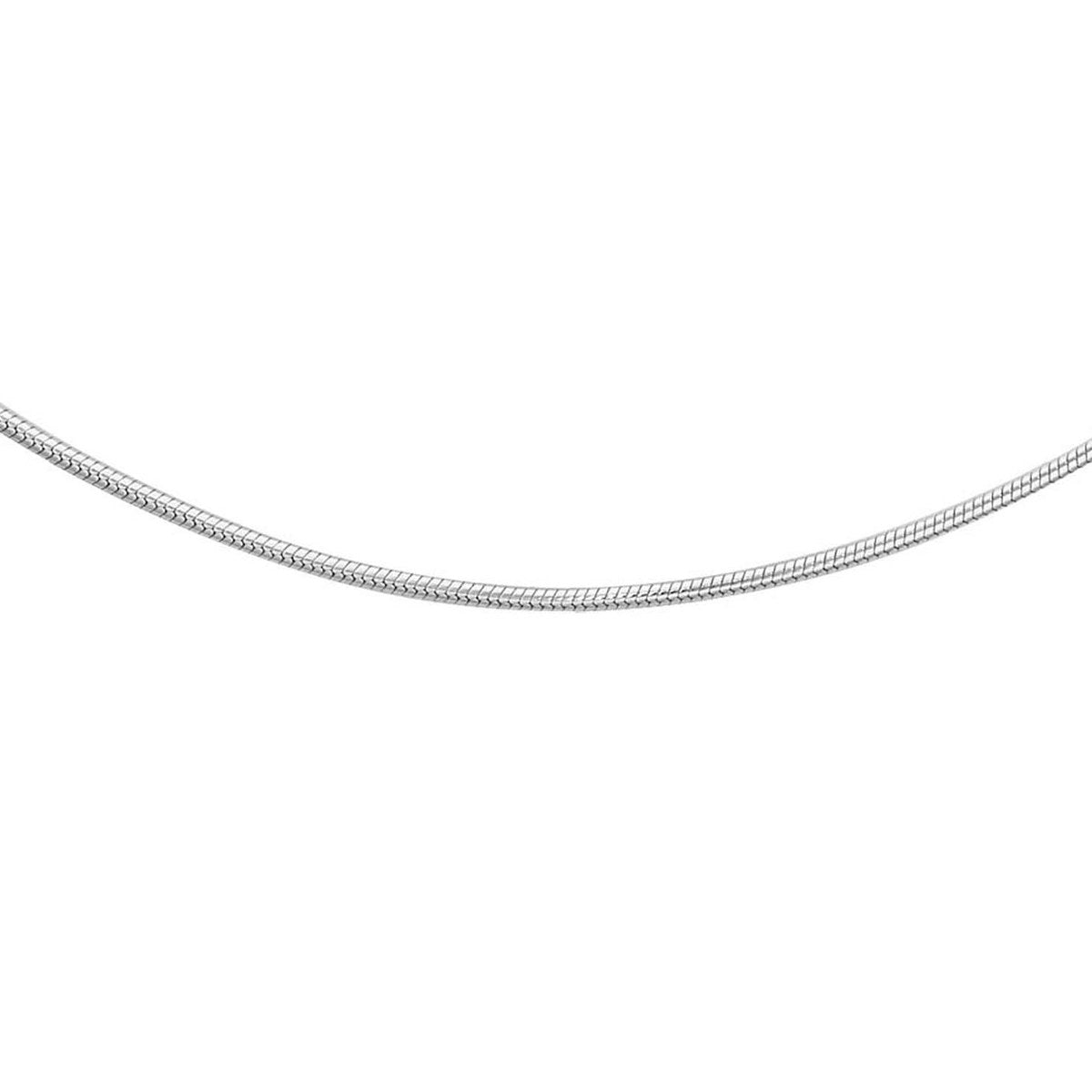 18ct White Gold Snake Chain — 0.7mm main image