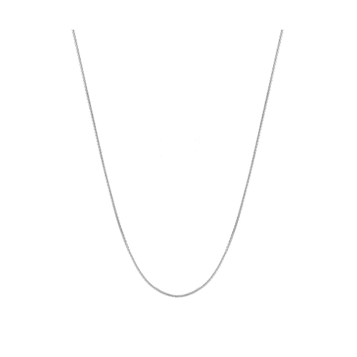 18ct White Gold Adjustable Mini Spiga Chain detail image