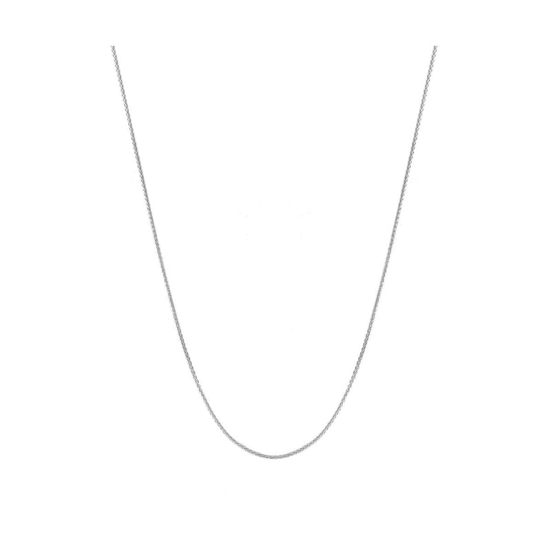 18ct White Gold Adjustable Mini Spiga Chain detail image