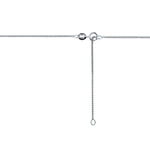 18ct White Gold Adjustable Mini Spiga Chain detail image