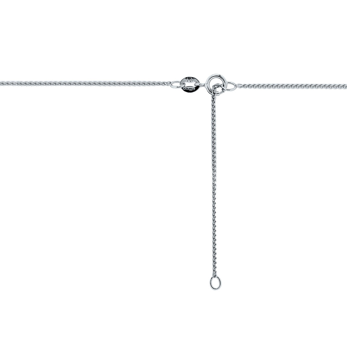 18ct White Gold Adjustable Mini Spiga Chain detail image