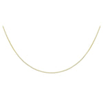 18ct Yellow Gold Adjustable Heart Slider Box Necklace — 0.5mm detail image