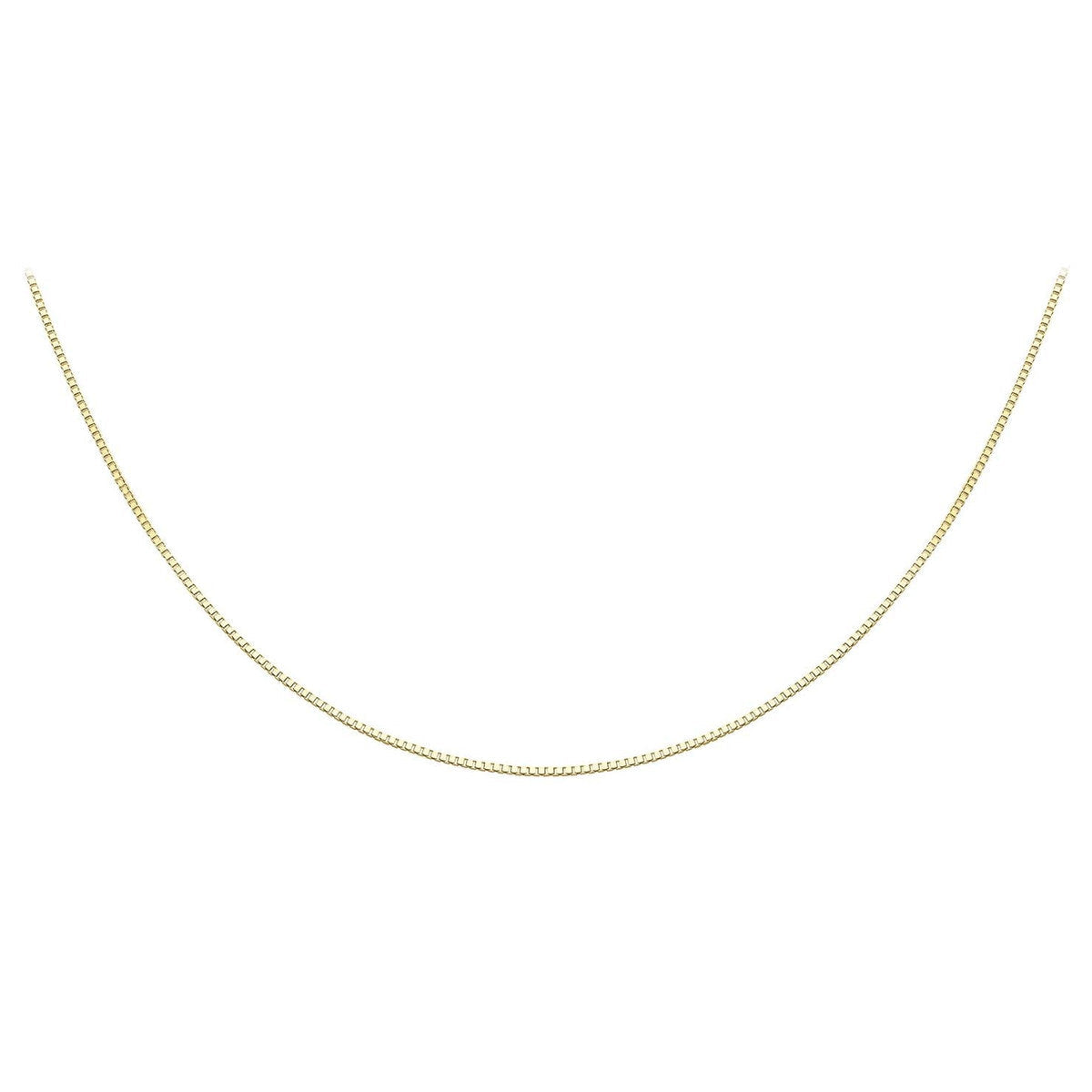 18ct Yellow Gold Adjustable Heart Slider Box Necklace — 0.5mm detail image