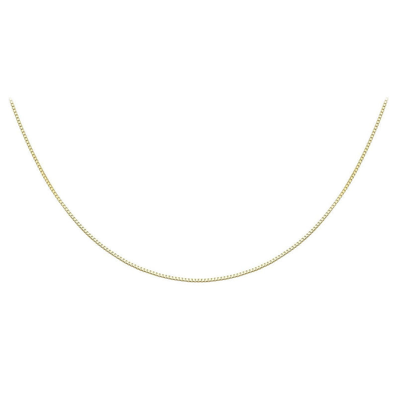 18ct Yellow Gold Adjustable Heart Slider Box Necklace — 0.5mm detail image