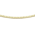 18ct Yellow Gold Adjustable Heart Slider Box Necklace — 0.5mm main image