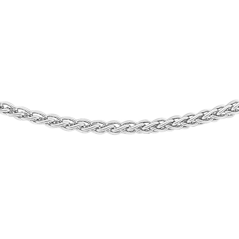 18ct White Gold Spiga Necklace — 1mm main image