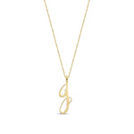 9ct Yellow Gold Script Initial Pendant - Initial J