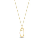9ct Yellow Gold Script Initial Pendant - Initial O