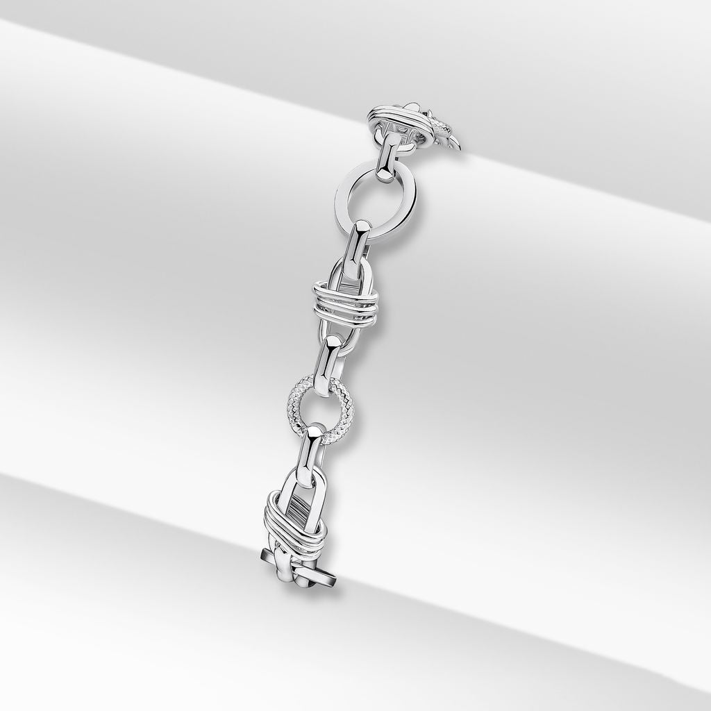 Sterling Silver Handmade Solid Multi-Link Bracelet
