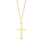 9ct Yellow Gold Classic Cross Pendant — 25mm