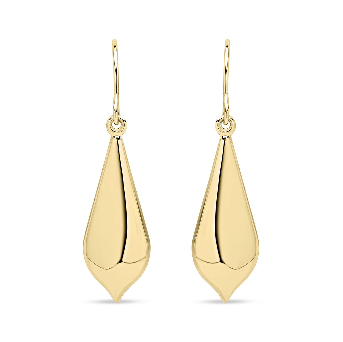 9ct Yellow Gold Polished Pear Drop Earrings