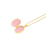 9ct Yellow and White Gold Two Tone Mum Mother Scroll Oval Locket Pendant