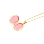 9ct Yellow Gold Paisley Engraved Oval Locket Pendant