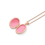 9ct Rose Gold Classic Oval Locket Pendant — 24mm