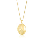 9ct Yellow Gold Scrollwork Oval Locket Pendant