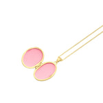 9ct Yellow Gold Scrollwork Oval Locket Pendant