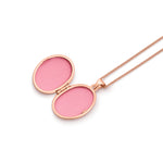 9ct Rose Gold Scrollwork Oval Locket Pendant
