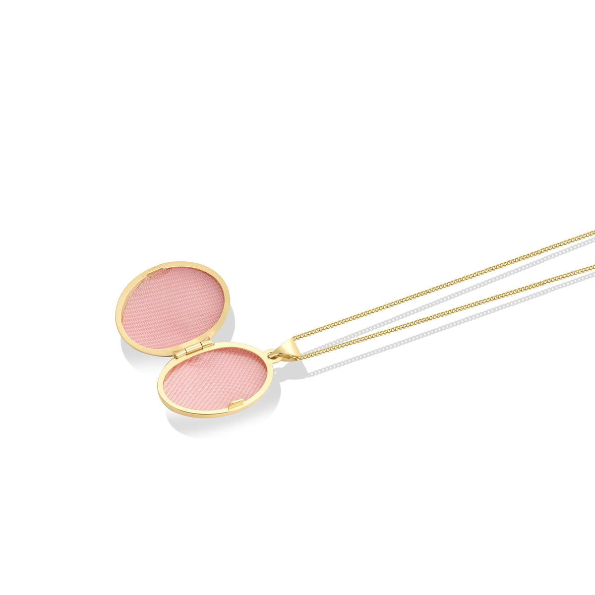 9ct Yellow Gold Patterned Oval Locket